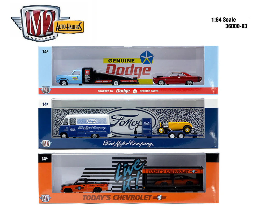 PRE-ORDER Auto-Haulers Release 93 Assortment SET OF 3 Diecast 1:64 Scale Models - M2 Machines 36000-93 - Image 2