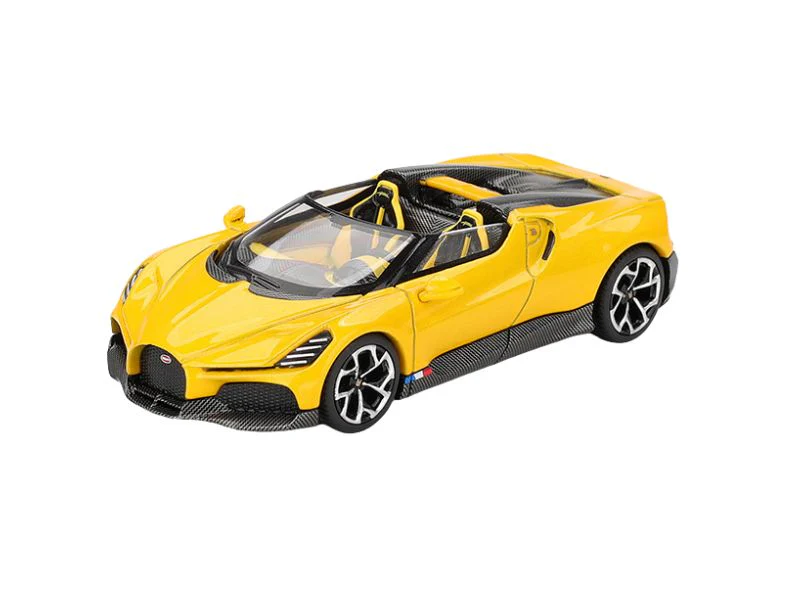 PRE-ORDER Bugatti W16 – Mistral Yellow (Mini GT) Diecast 1:64 Scale Model - TSM MGT01137