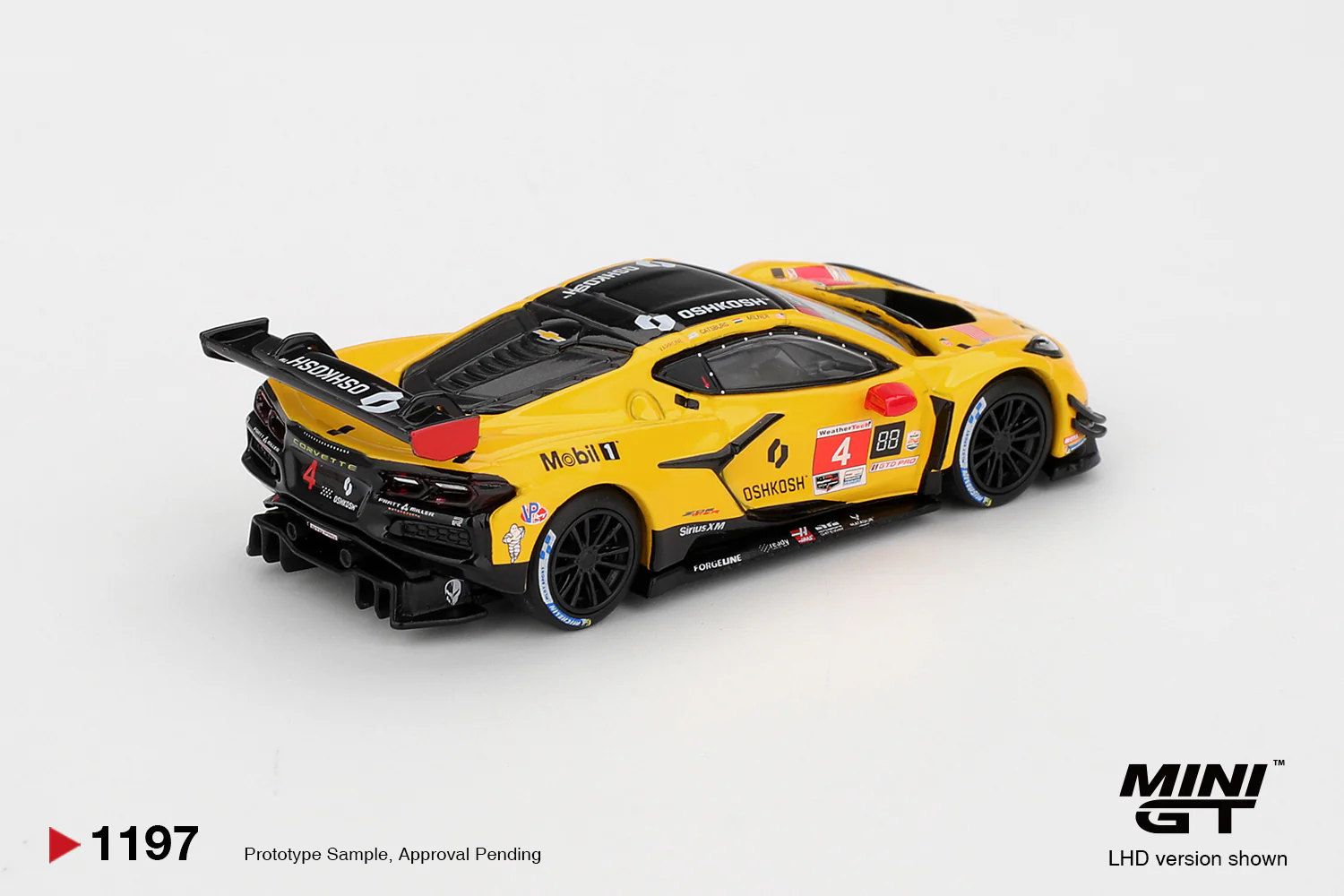 PRE-ORDER Chevrolet Corvette Z06 GT3.R #4 Corvette Racing by Pratt Miller Motorsports 2025 IMSA Daytona 24 Hrs (Mini GT) Diecast 1:64 Scale Model - TSM MGT01197 - Image 2