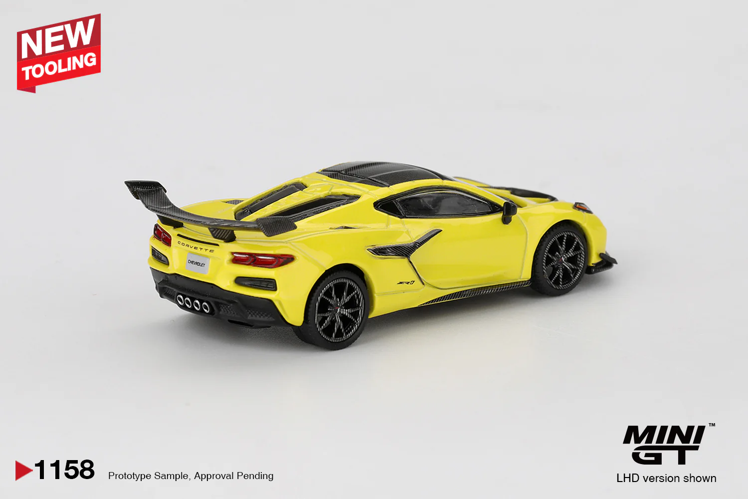 PRE-ORDER Chevrolet Corvette ZR1 - Accelerate Yellow (Mini GT) Diecast 1:64 Scale Model - TSM MGT01158 - Image 2