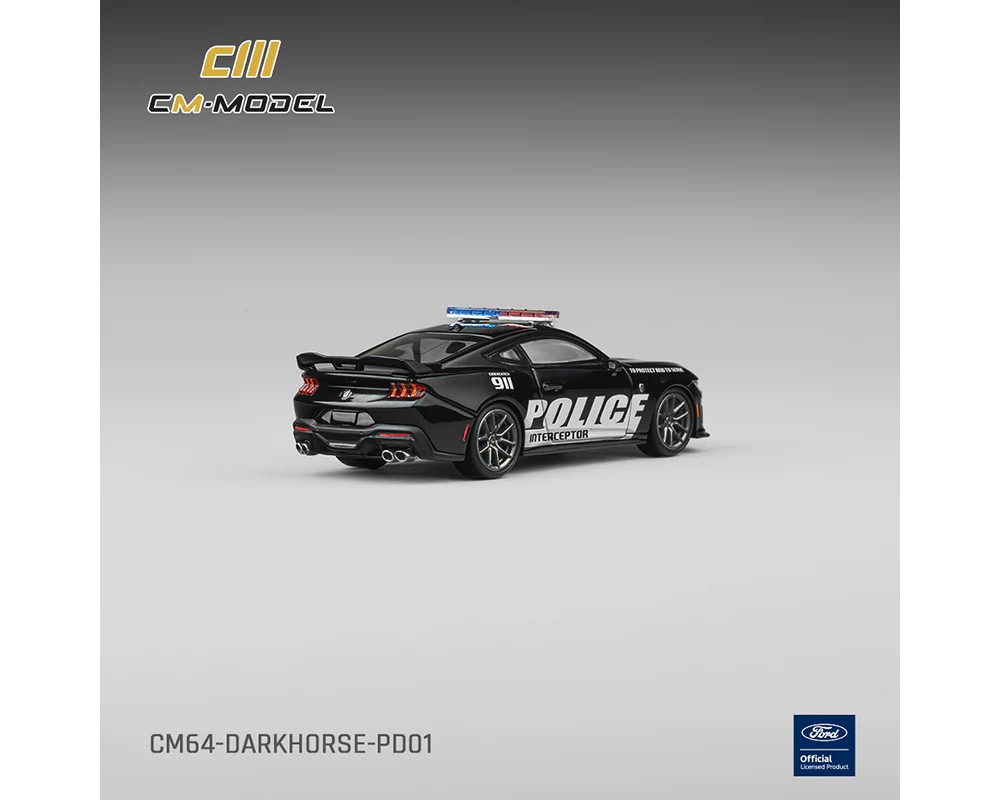 PRE-ORDER Ford Mustang Dark Horse Police Diecast 1:64 Scale Model - CM Model CM64-DARKHORSE-PD01 - Image 3