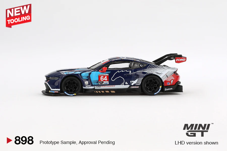 PRE-ORDER Ford Mustang GT3 #64 Ford Multimatic Motorsports 2024 IMSA Daytona 24Hrs (Mini GT) Diecast 1:64 Scale Model - TSM MGT00898 - Image 2