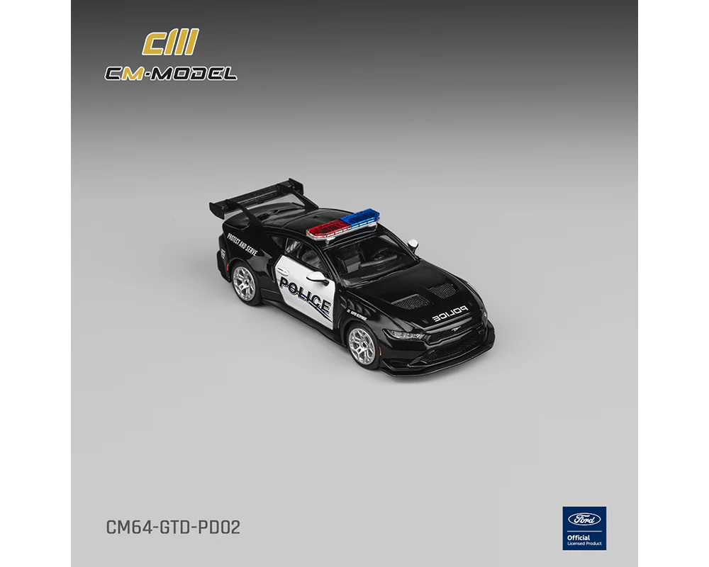 PRE-ORDER Ford Mustang GTD Police Diecast 1:64 Scale Model - CM Model CM64-GTD-PD02 - Image 4