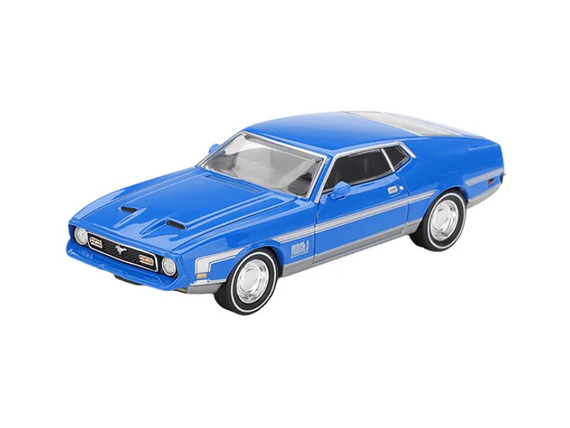PRE-ORDER Ford Mustang Mach 1 – Grabber Blue (Mini GT) Diecast 1:64 Scale Model - TSM MGT01138