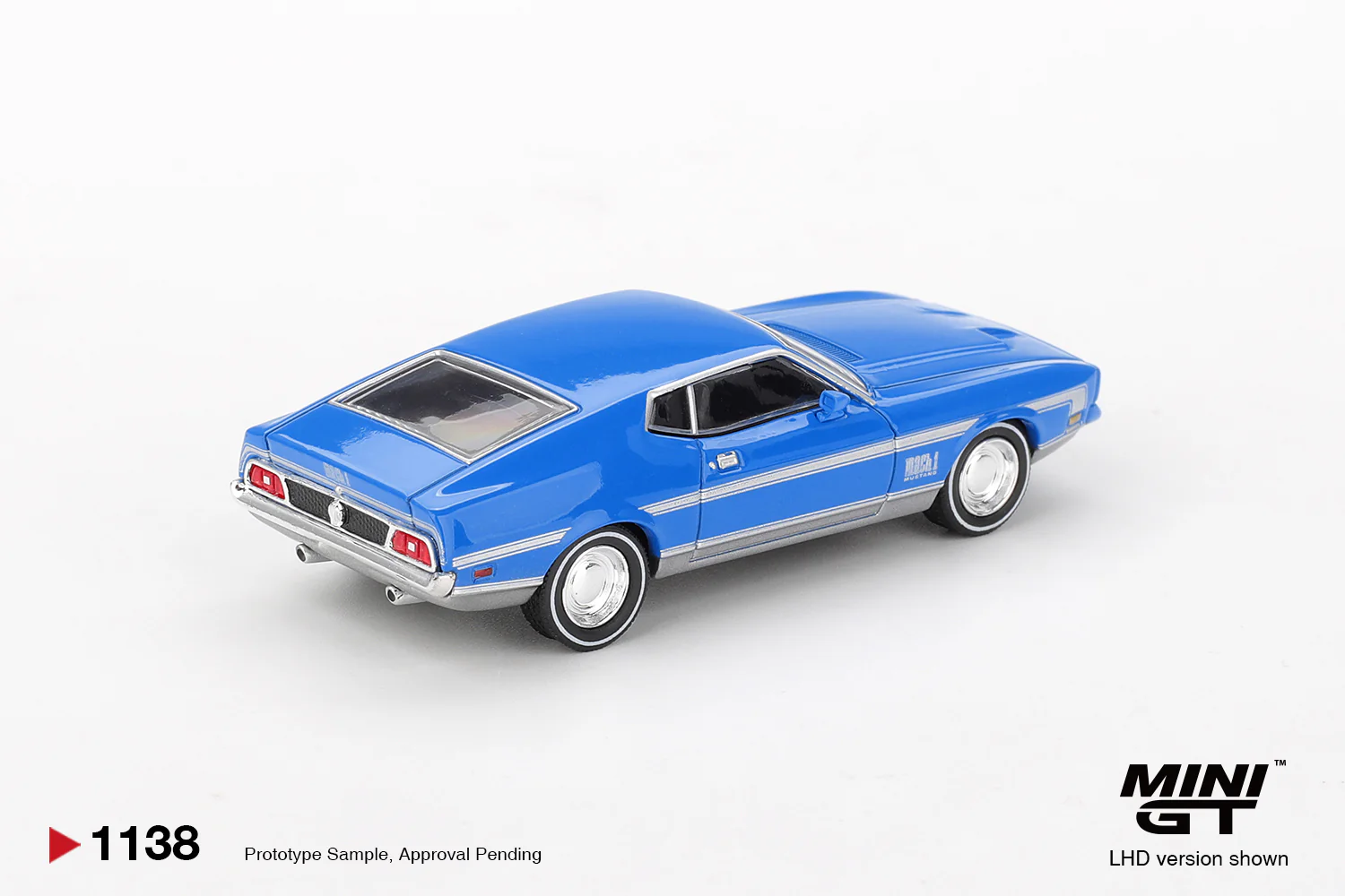 PRE-ORDER Ford Mustang Mach 1 – Grabber Blue (Mini GT) Diecast 1:64 Scale Model - TSM MGT01138 - Image 3