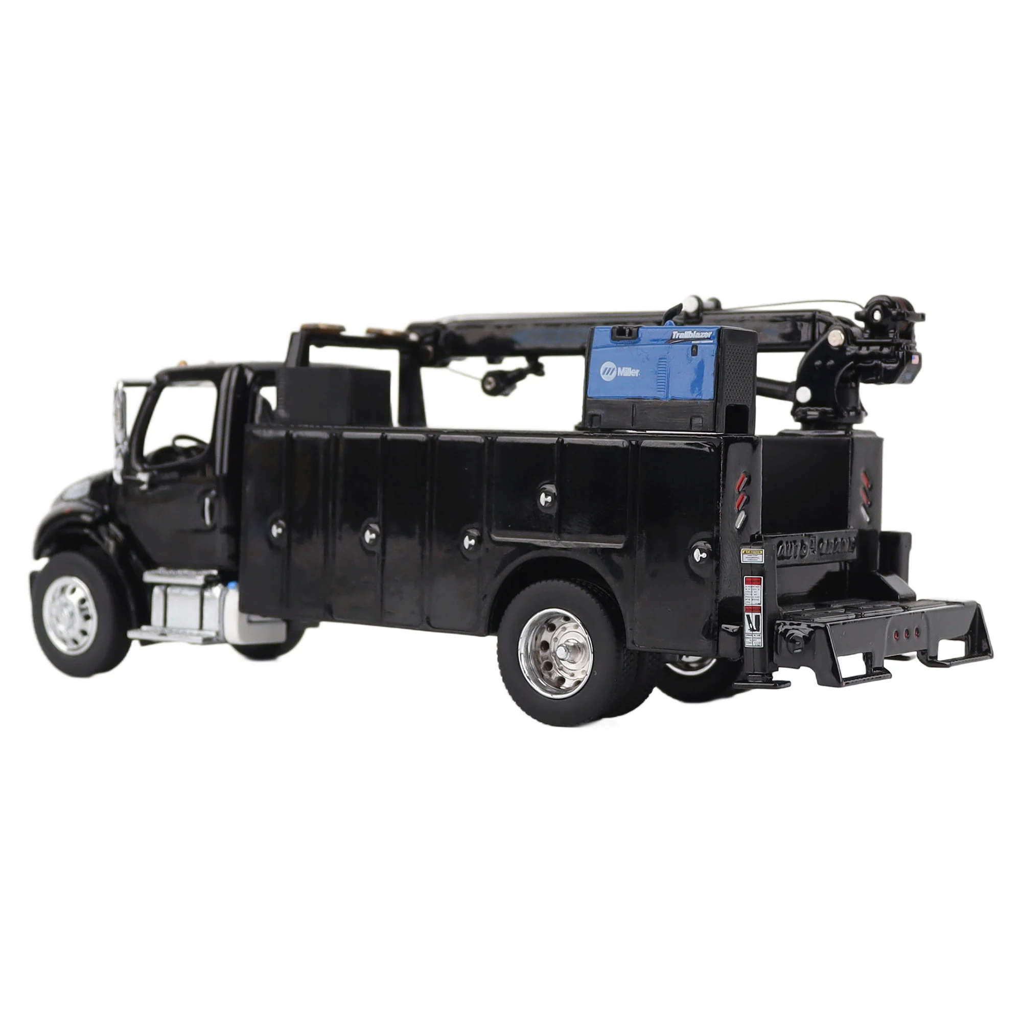 PRE-ORDER Freightliner M2-106 Auto-Crane Titan85-Body HC14-Crane Work Truck w/ AC40 Compressor and Miller Trailblazer Welder Black Diecast 1:50 Scale Model - Diecast Master 71215 - Image 7