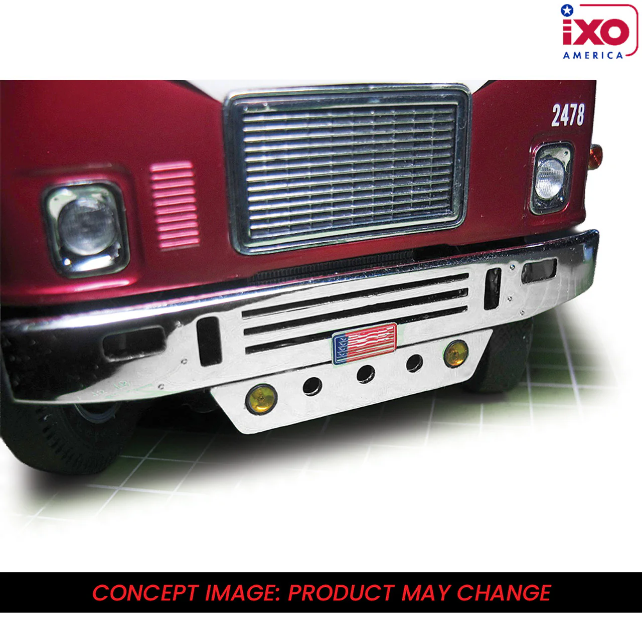 PRE-ORDER GMC Astro 95 - Red and White Diecast 1:64 Scale Model - IXO America U64TR023 - Image 2