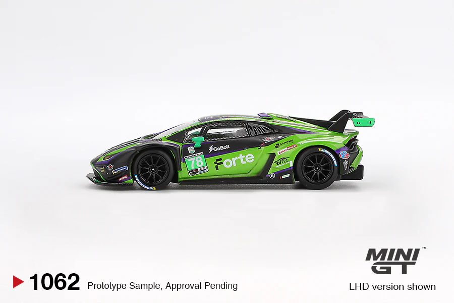 PRE-ORDER Lamborghini Huracán GT3 EVO2 #78 Forte Racing 2024 IMSA Daytona 24 Hrs Diecast 1:64 Scale Model - TSM MGT01062 - Image 3