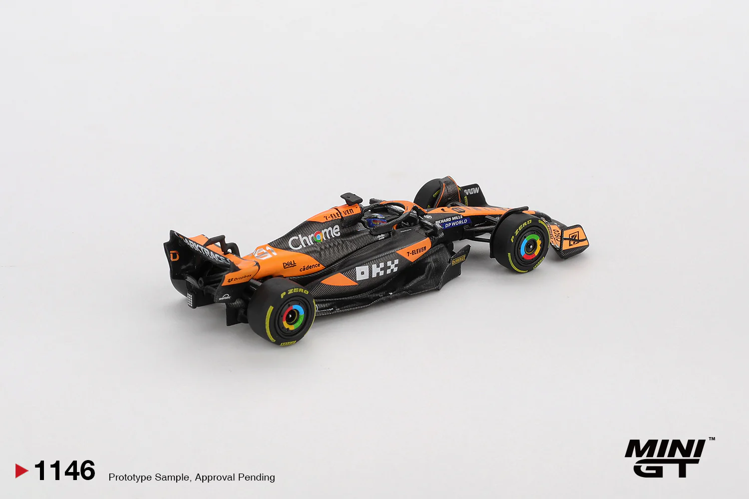 PRE-ORDER McLaren MCL38 #81 Oscar Piastri 2024 F1 2024 Hungarian GP Winner – Black Orange (Mini GT) Diecast 1:64 Scale Model - TSM MGT01146 - Image 2