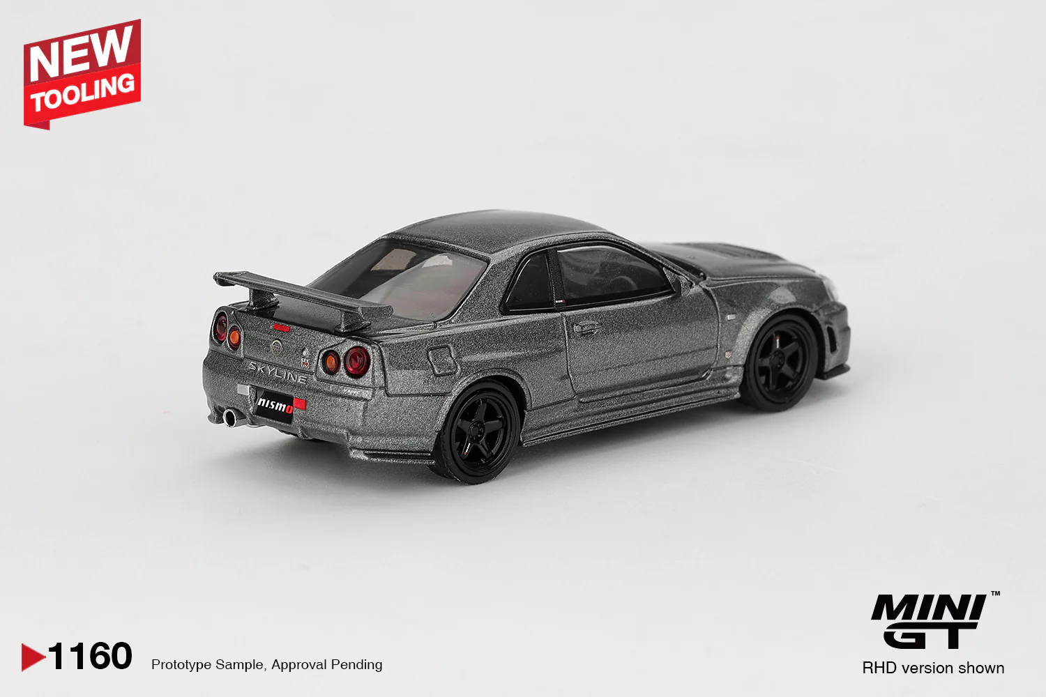 PRE-ORDER Nissan Skyline GT-R Dark Metal Gray (NISMO BNR34 CRS Version) (Mini GT) Diecast 1:64 Scale Model - TSM MGT01160 - Image 3