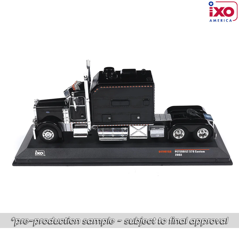 PRE-ORDER Peterbilt 379 Custom - Black Diecast 1:64 Scale Model - IXO 64TR016B - Image 2