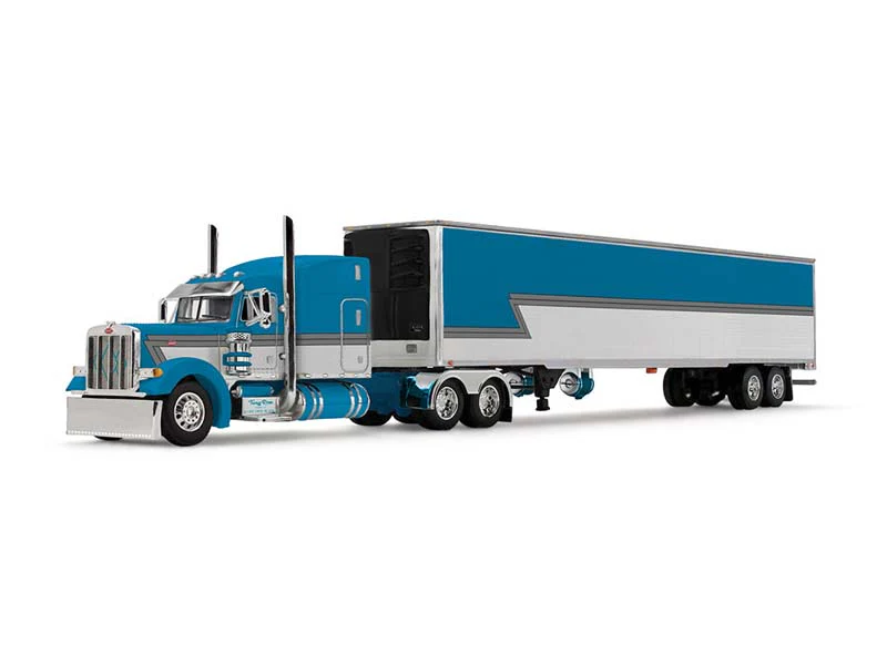 PRE-ORDER Peterbilt Model 379 w/ 63" Mid-Roof Sleeper & 53' Utility Trailer w/Reefer (Big Rigs Series II #5: Tway Rose Transport) Diecast 1:64 Scale Model - DCP 69-2270