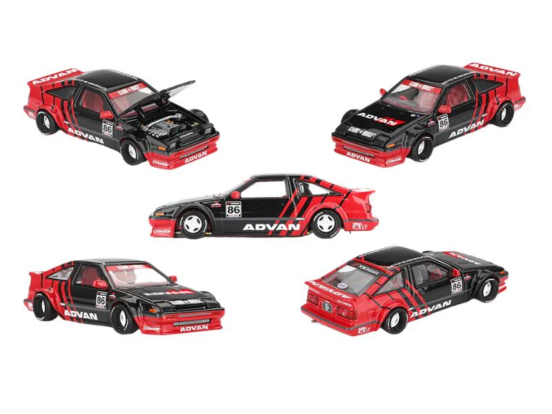 PRE-ORDER Toyota AE86 Sprinter Trueno Kaido ADVAN – Red/Black (Kaido House x Mini GT) Diecast 1:64 Scale Model - TSM KHMG214