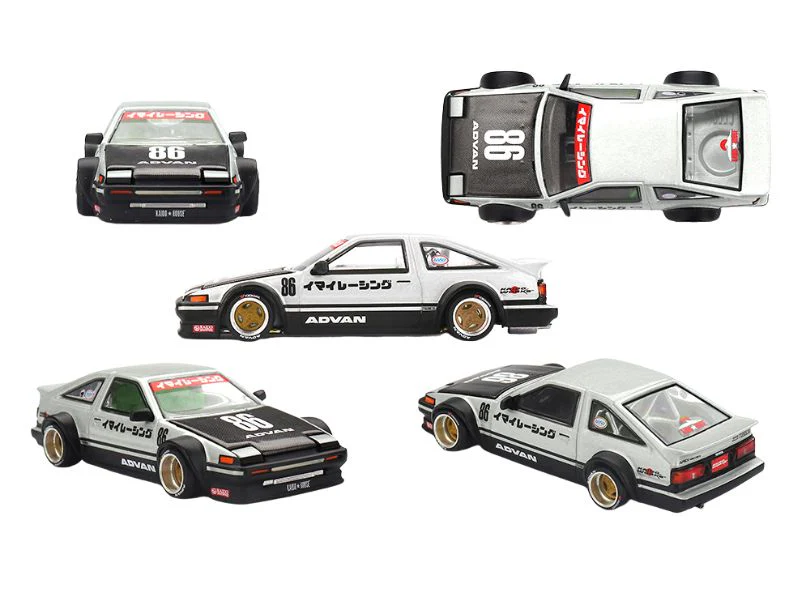 PRE-ORDER Toyota AE86 Sprinter Trueno Kaido Street V2- White (Kaido House x Mini GT) Diecast 1:64 Scale Model - TSM KHMG218