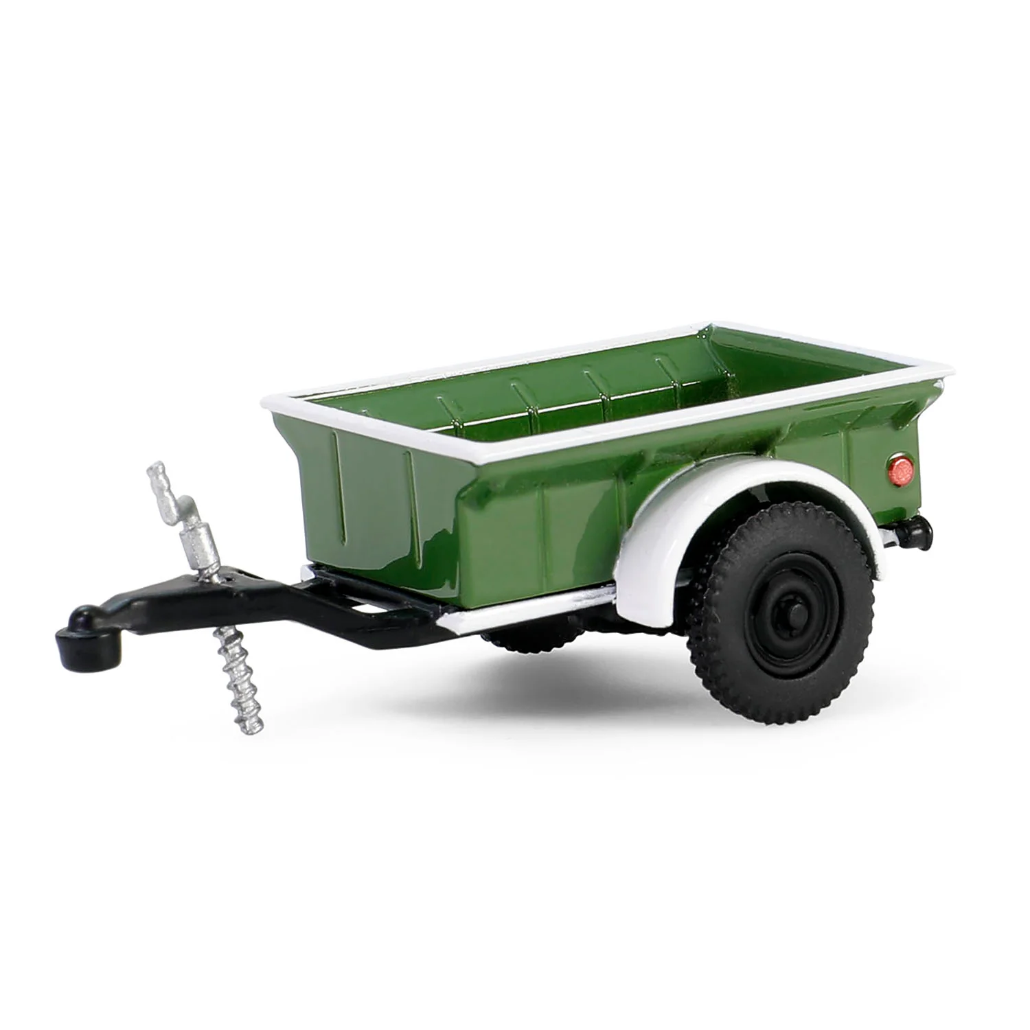 RAW CHASE 1950 Dodge Power Wagon - Green & White w/ ¼ Ton Cargo Trailer (Hitch & Tow Series 32) Diecast 1:64 Scale Model - Greenlight 32320A - Image 6