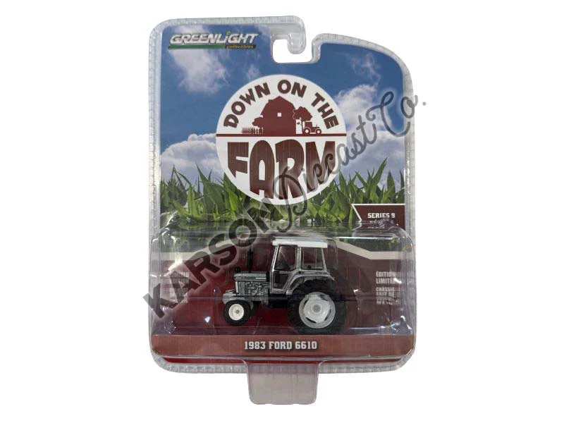 RAW CHASE 1983 Ford 6610 – High-Vis Yellow (Down on the Farm Series 9) Diecast 1:64 Scale Model - Greenlight 48090C
