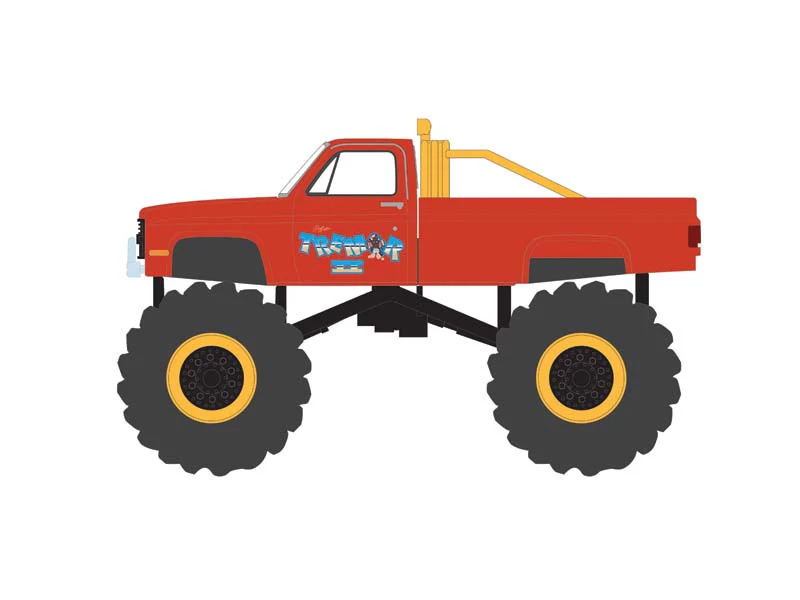 RAW CHASE 1986 Chevy Silverado - Buffalo Tremor II (Kings of Crunch Series 15) Diecast 1:64 Scale Model - Greenlight 49150B - Image 3