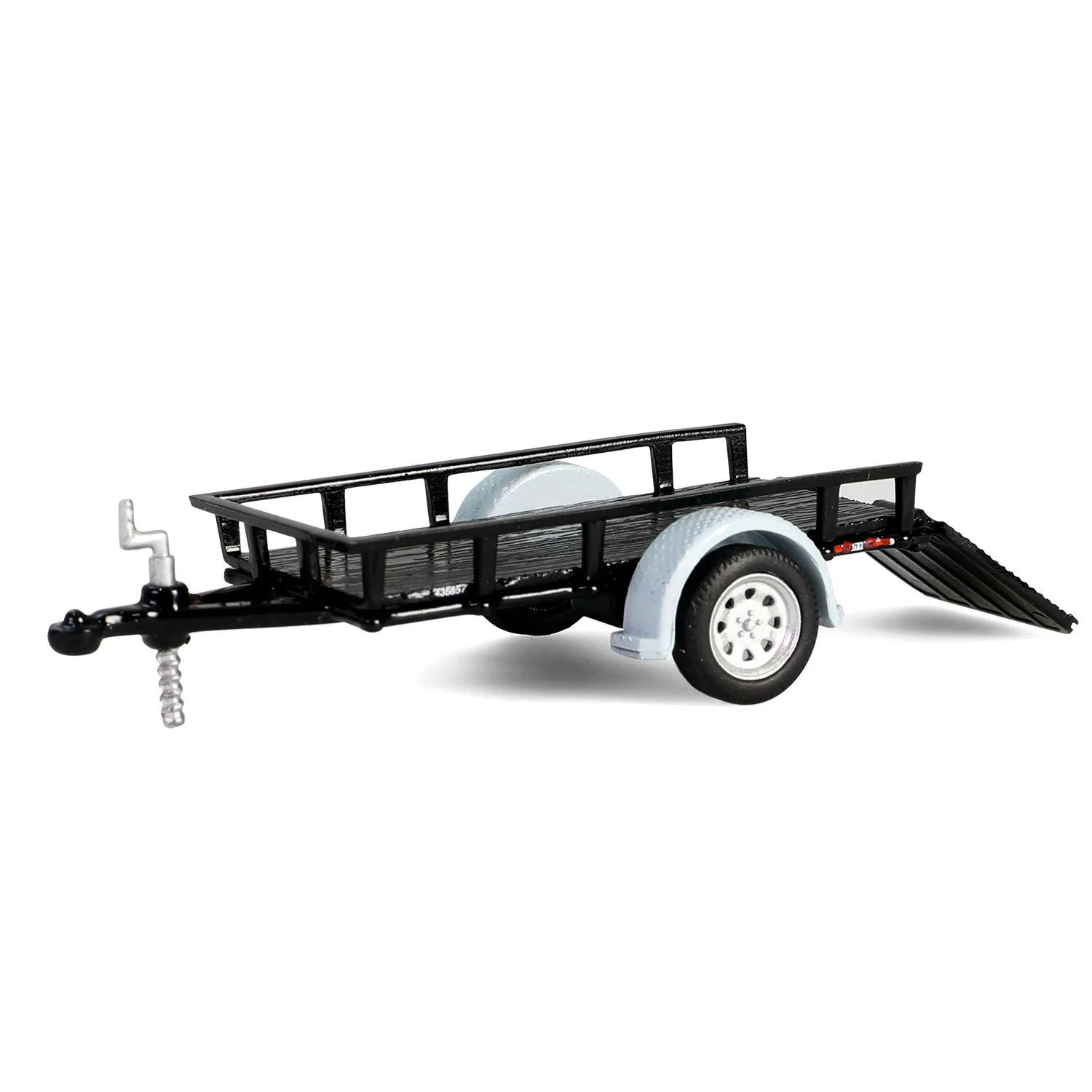 1990 Dodge Ram D-250 w/ Utility Trailer – PA Police (Hot Pursuit Hitch & Tow Series 1) Diecast 1:64 Scale Model - Greenlight 32315A - Image 4
