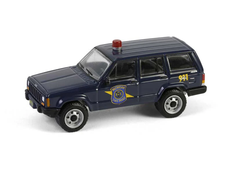 2001 Jeep Cherokee - Michigan State Police (Hot Pursuit Series 46) Diecast 1:64 Scale Model - Greenlight 43040E