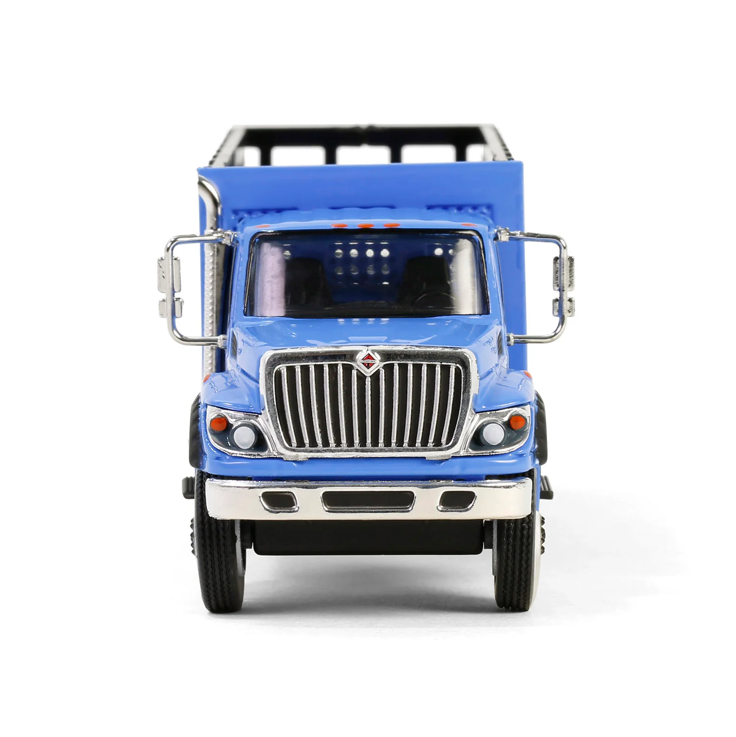 CHROME CHASE 2018 International WorkStar Platform Stake - Blue (S.D. Trucks Series 19) Diecast 1:64 Scale Model - Greenlight 45190B - Image 7