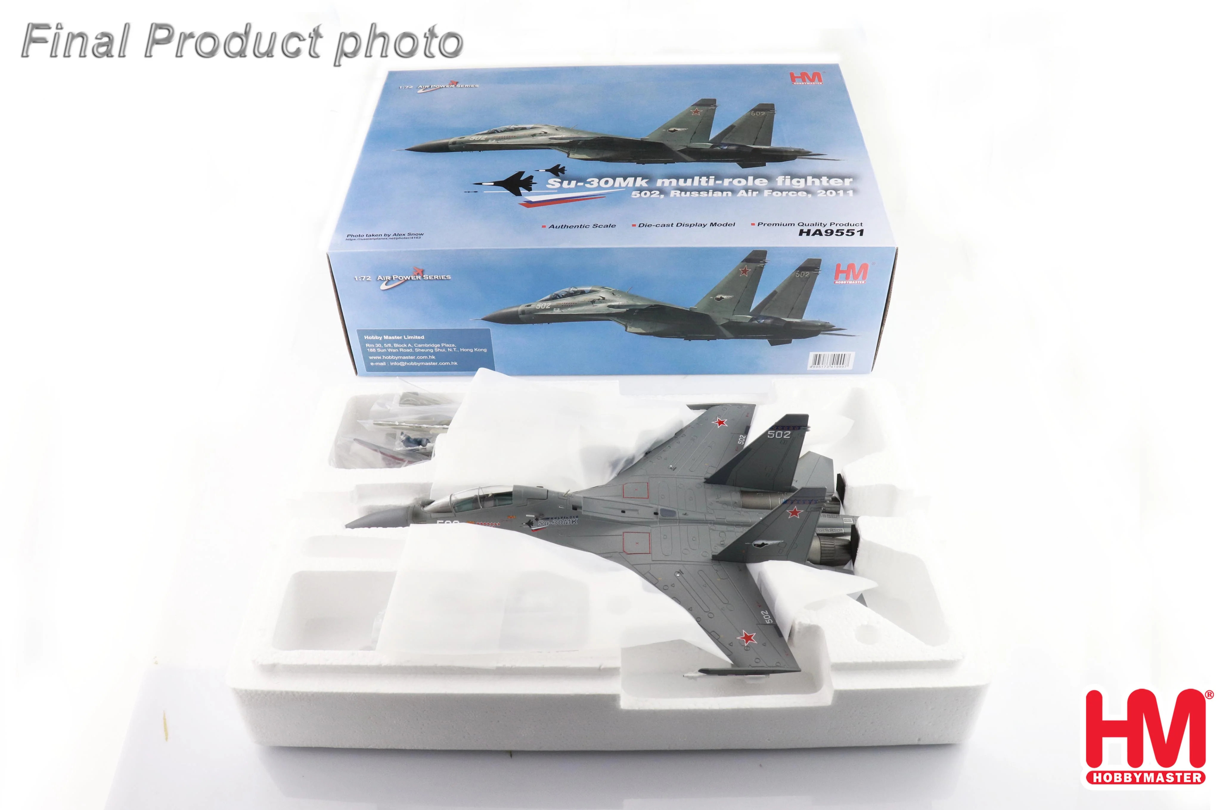 Sukhoi Su-30Mk multi-role fighter 502 Russian Air Force 2011 Diecast 1:72 Scale Model - Hobby Master HA9551 - Image 8