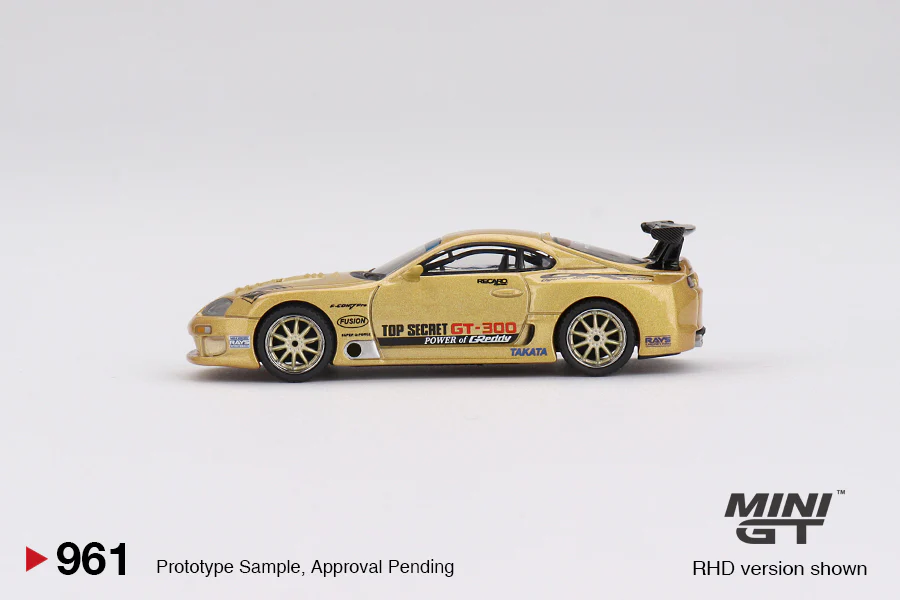 Toyota Supra (A80) Top Secret GT-300 – Top Secret Gold (Mini GT) Diecast 1:64 Scale Model - TSM MGT00961 - Image 2