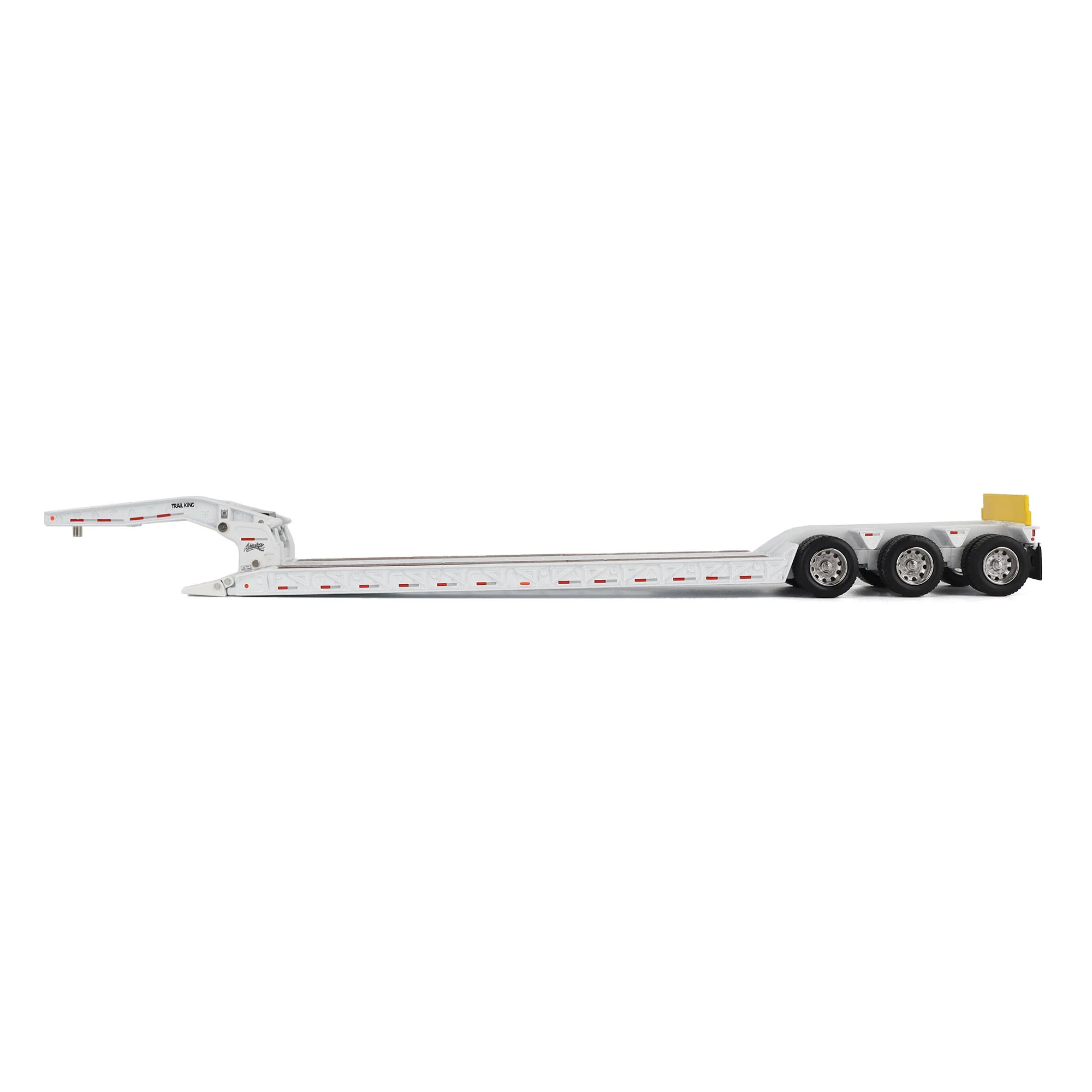 Trail King TK120 Hydraulic Detachable Gooseneck Lowboy Trailer - White (Transport Series) Diecast 1:50 Scale Model - Diecast Masters 71138 - Image 7