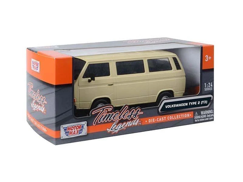 Volkswagen Type 2 (T3) – Beige (Timeless Legend) Diecast 1:24 Scale Model - Motormax 79376BG - Image 2
