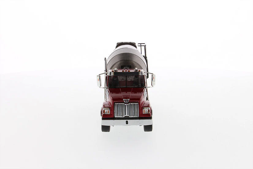 Western Star 4700 SF Concrete Mixer Metallic Red w/ Gray Body (Transport Series) 1:50 Scale Model - Diecast Masters 71033 - Image 6