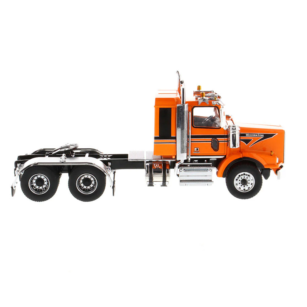 Western Star 4900 SBFA Tandem w/ 40" Sleeper - Metalic Orange & Black Swoosh (Transport Series) Diecast 1:50 Model - Diecast Masters 71063 - Image 2