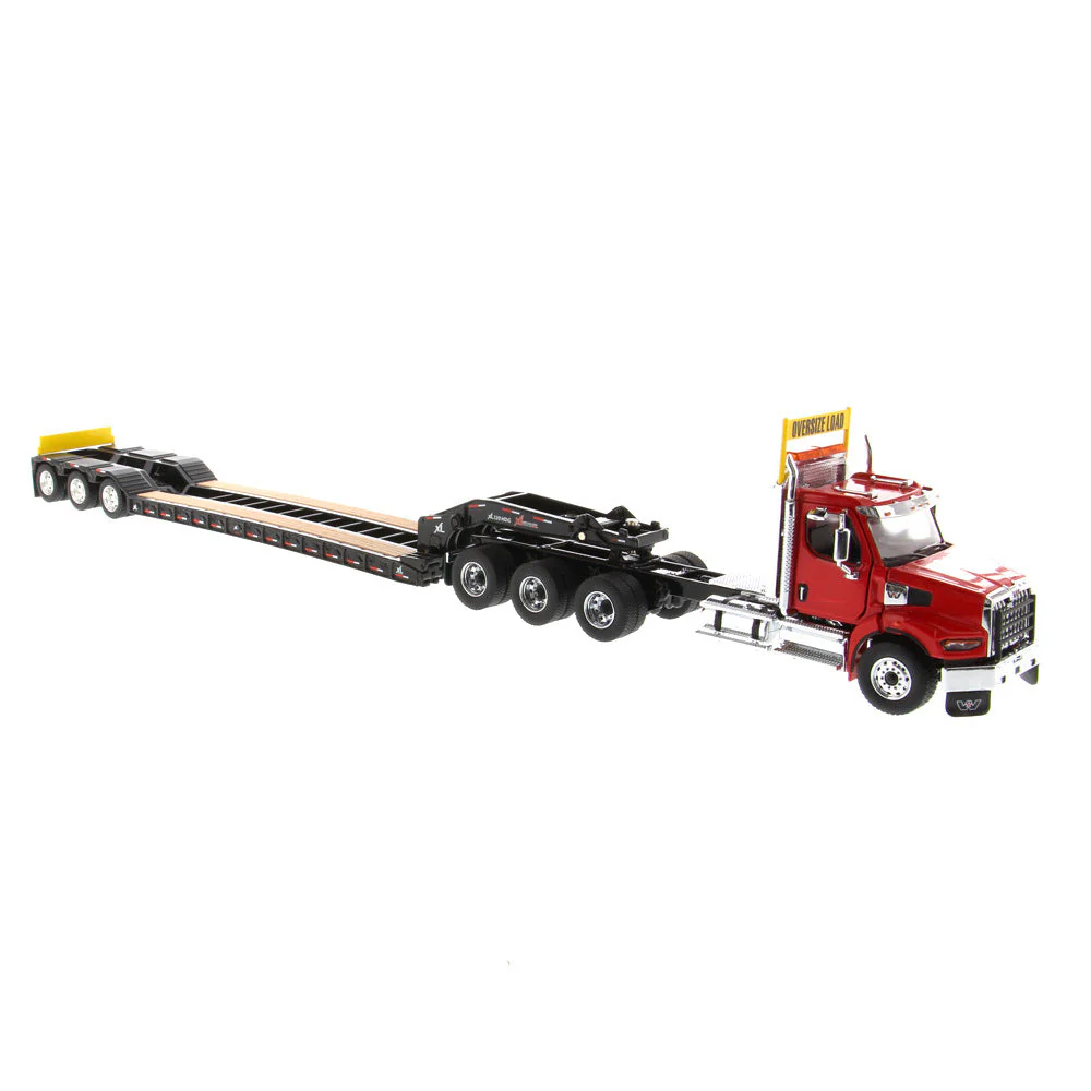 Western Star 49X SB Tridem Tractor XL 120 HDG Drop Deck Trailer Single & Tandem Axle (Transport Series) 1:50 Scale Model - Diecast Masters 71090 - Image 2